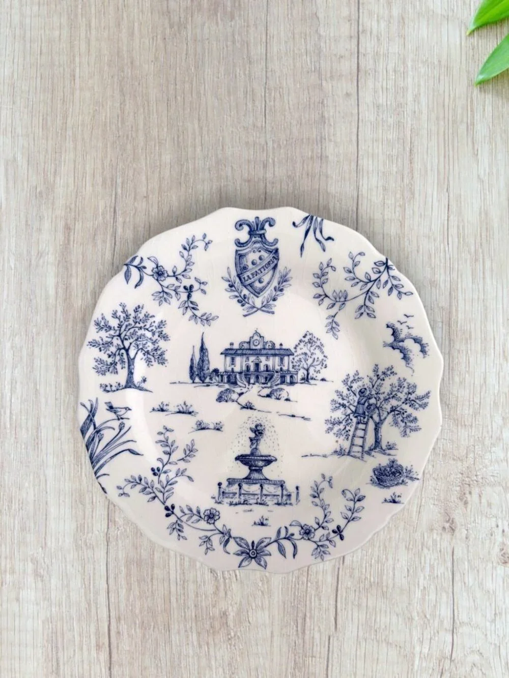 Sur La Table Toscana Blue La Fattoria 4 Piece Place Setting Italy Discontinued